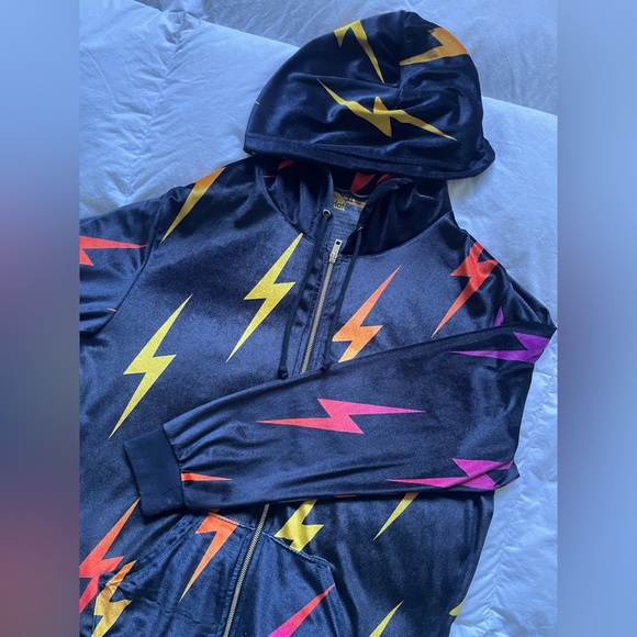 Aviator Nation Bolt Repeat Velvet Hoodie - Picture 2 of 3